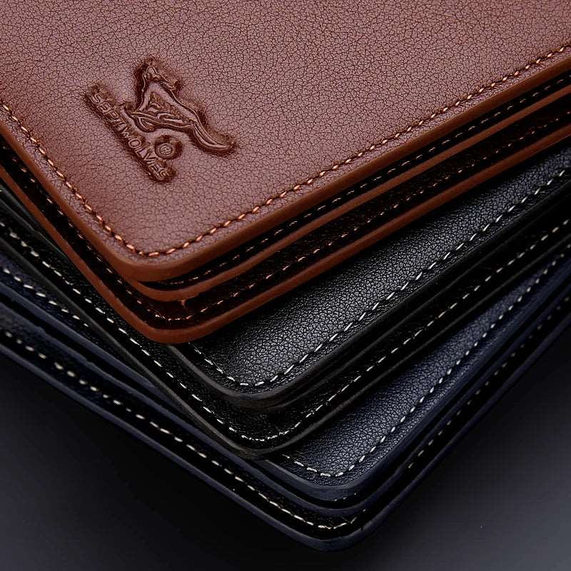 Septwolves Fashion Brand Men Wallets Genuine Leather Long Business Male Slim Bifold Wallet Card Holder