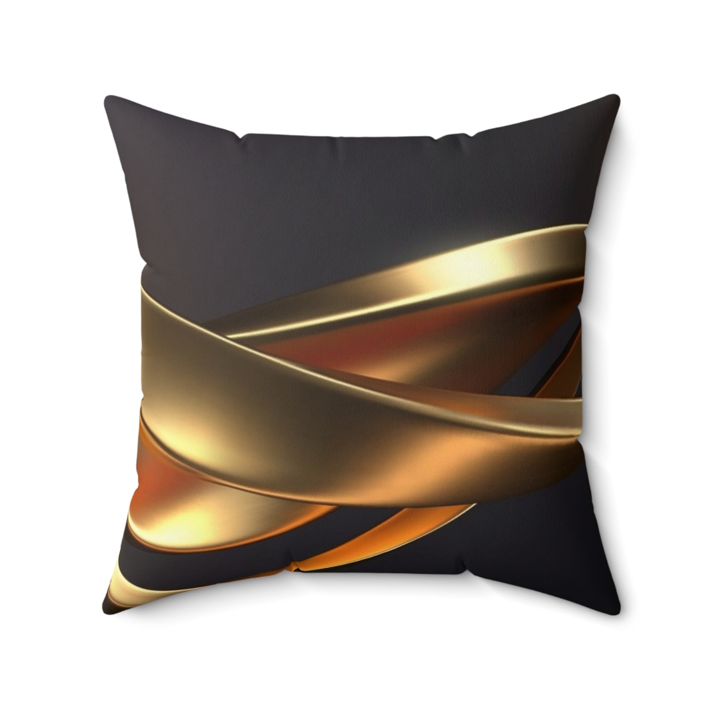 Golden Swirl Accent Pillow