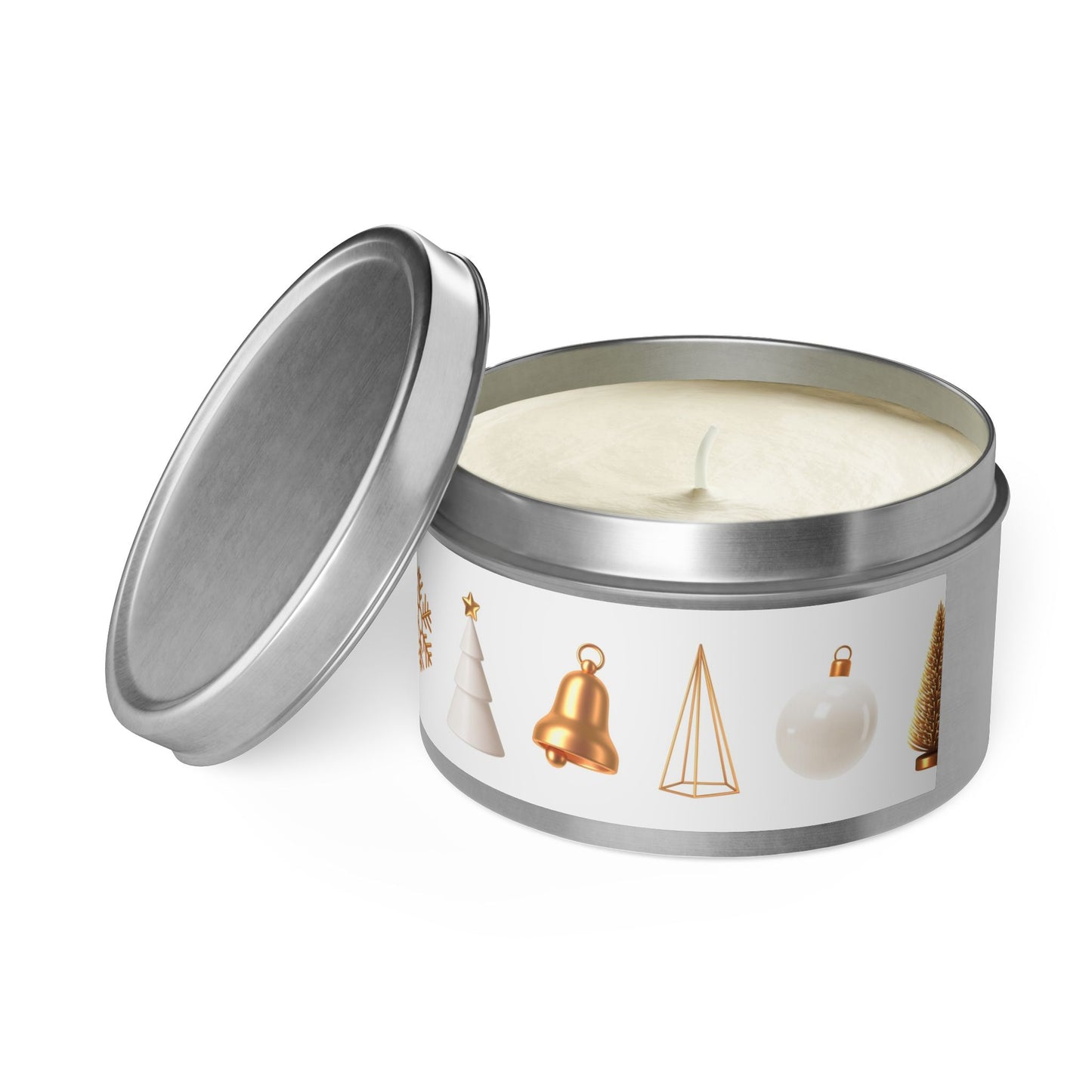 Festive Tin Candles - Holiday Decor & Gift Essentials