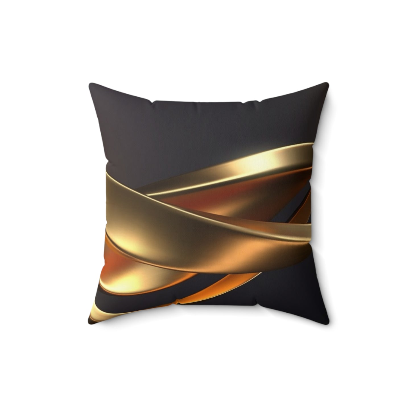 Golden Swirl Accent Pillow