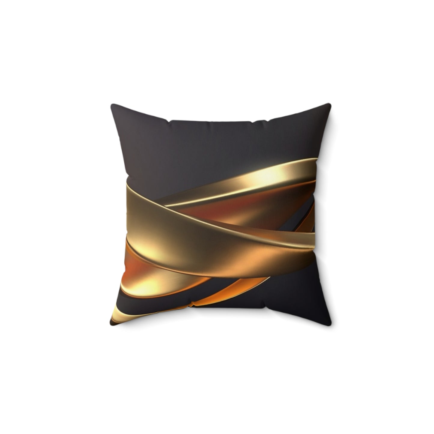 Golden Swirl Accent Pillow