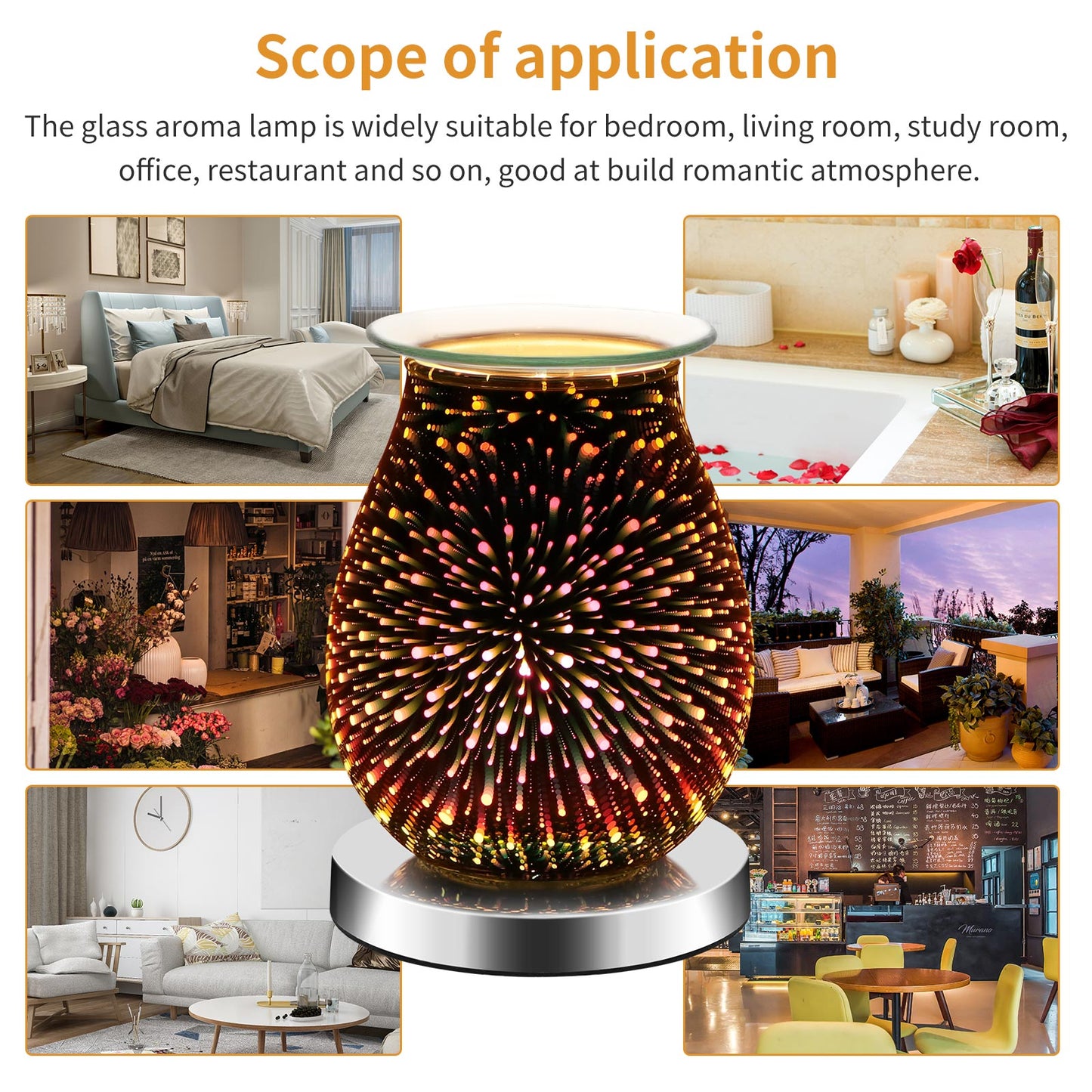 3D Fireworks Effect Touch Aromatherapy Machine