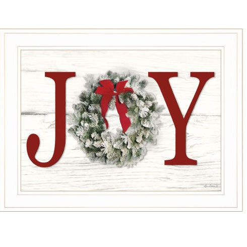 Christmas Joy By Lori Deiter, Ready To Hang Framed Print, White Frame