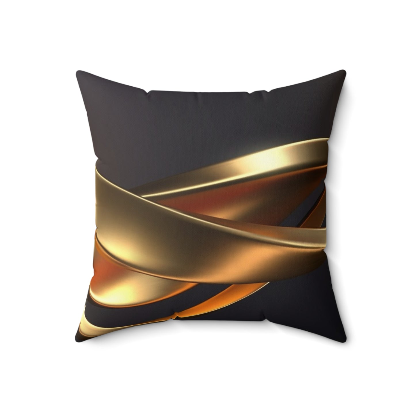 Golden Swirl Accent Pillow