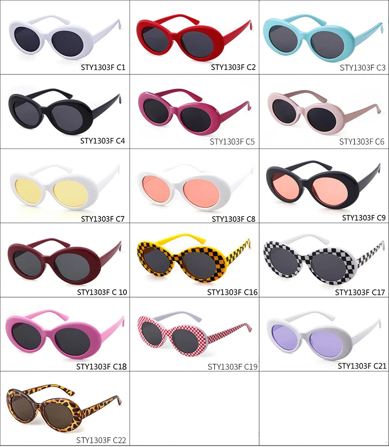 WHO CUTIE Vintage Small Oval Sunglasses