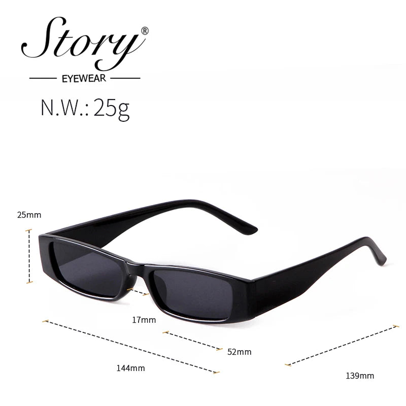 Narrow Rectangle Sunglasses