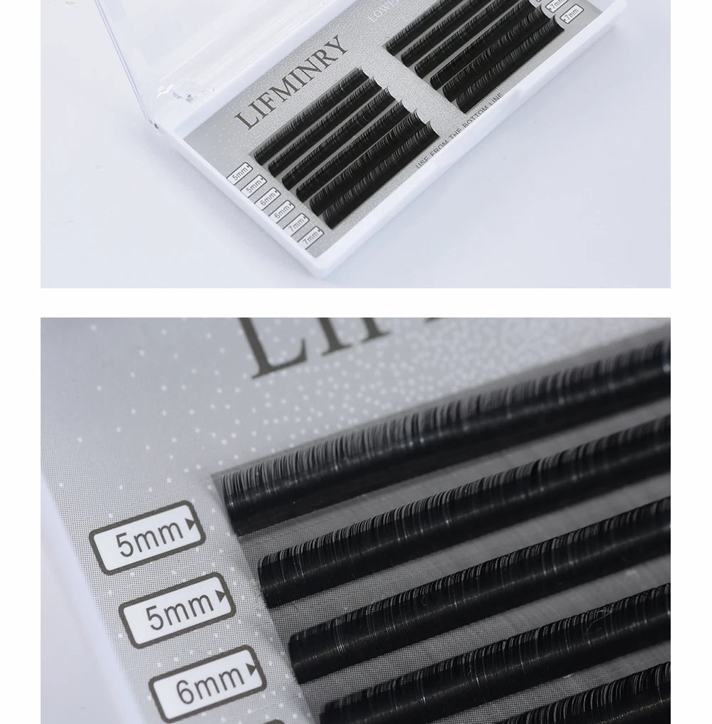 12rows lower lashes mix 5 6 7 professional eyelashes, soft ermine eyelashes extension