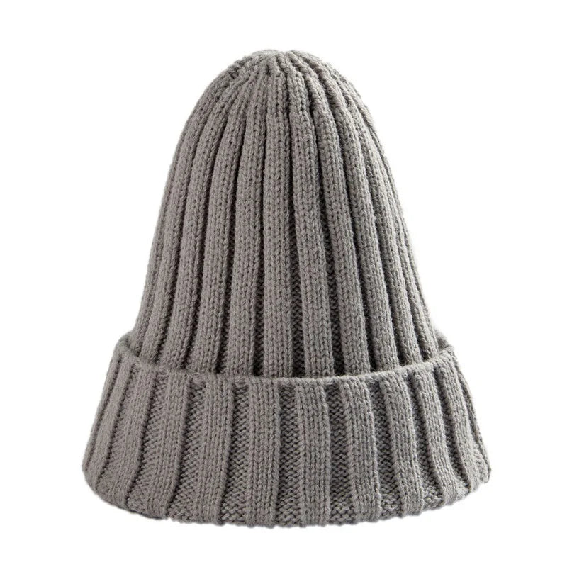 Cotton Blends Solid Warm Knitted Beanie