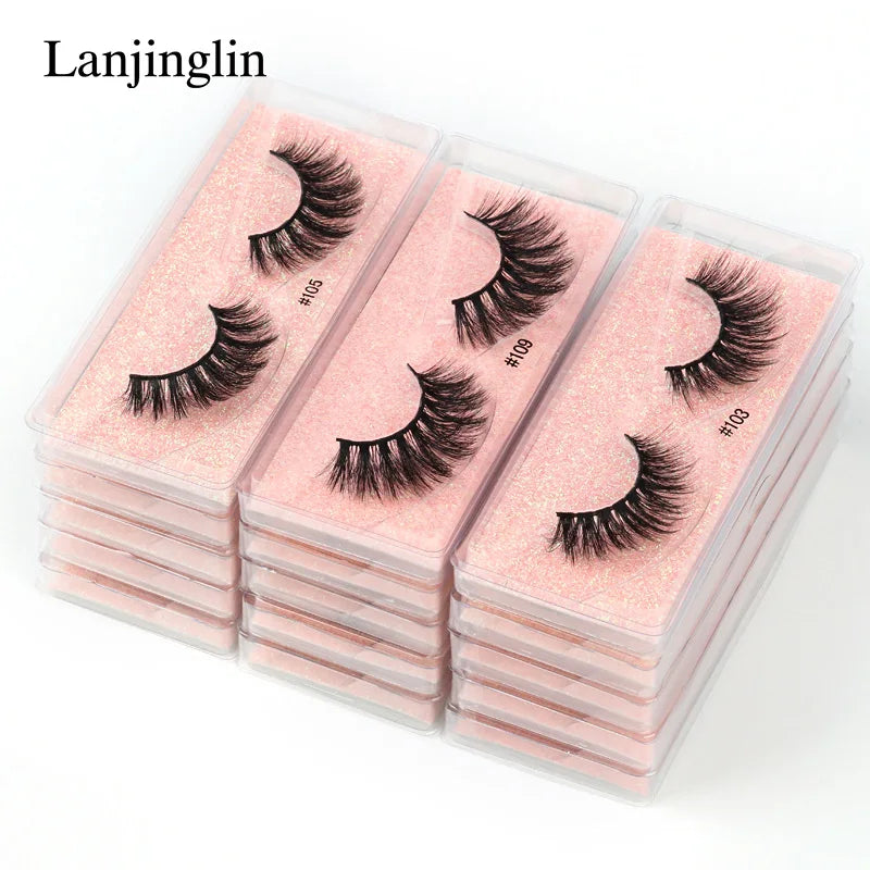 10/20/50/100 Pairs 3D Mink Lashes Natural Eyelashes