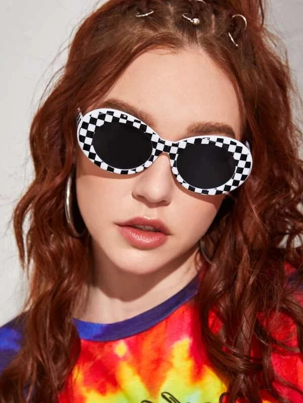 WHO CUTIE Vintage Small Oval Sunglasses