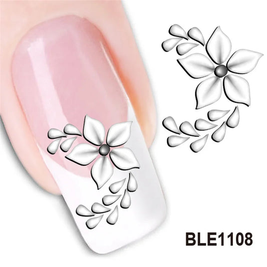 Waterproof Water Transfer Nails Art Stickers