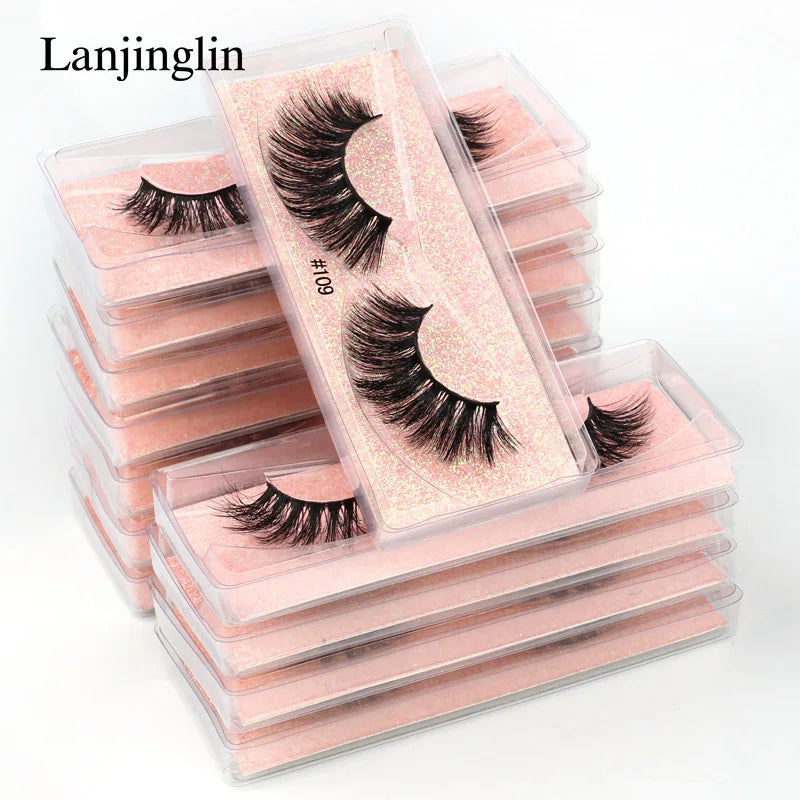 10/20/50/100 Pairs 3D Mink Lashes Natural Eyelashes