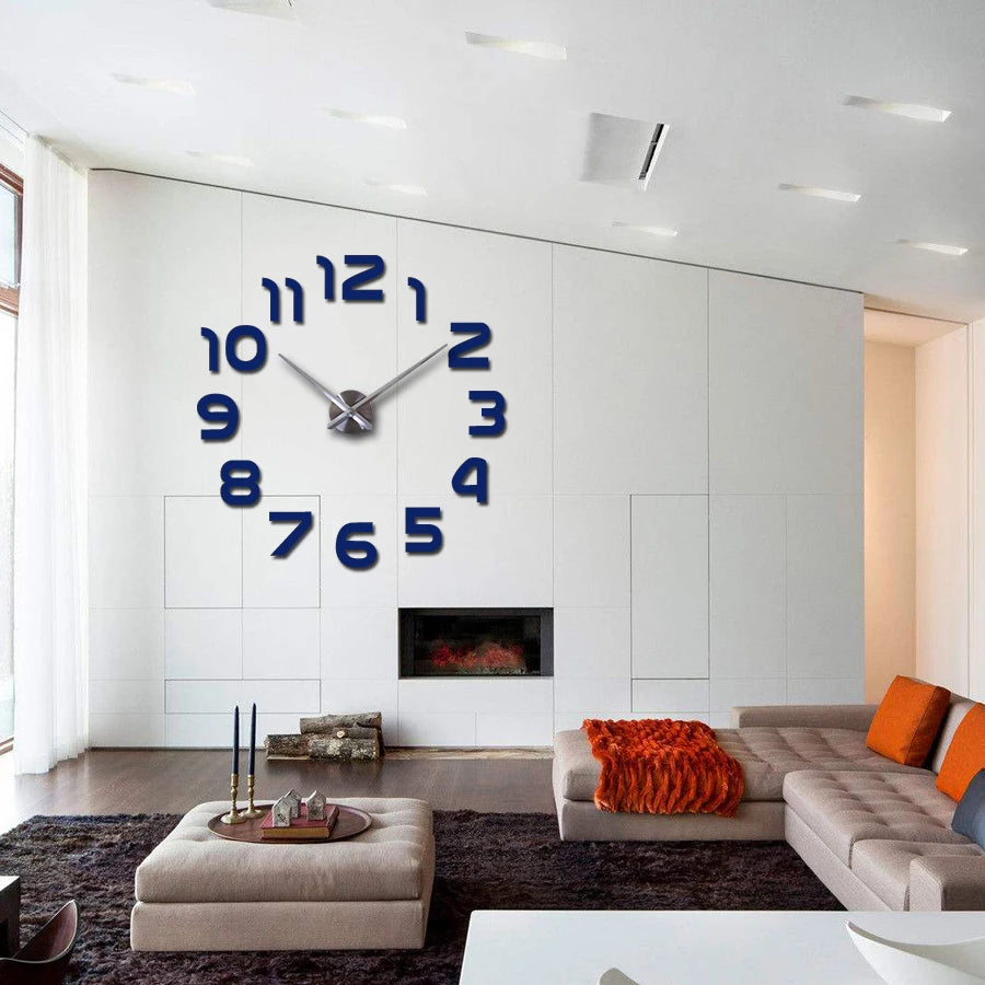 Wall clock watch clocks 3d diy acrylic mirror Stickers