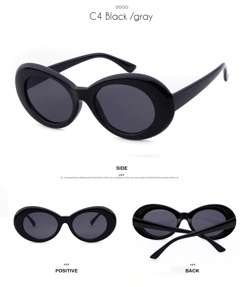 WHO CUTIE Vintage Small Oval Sunglasses