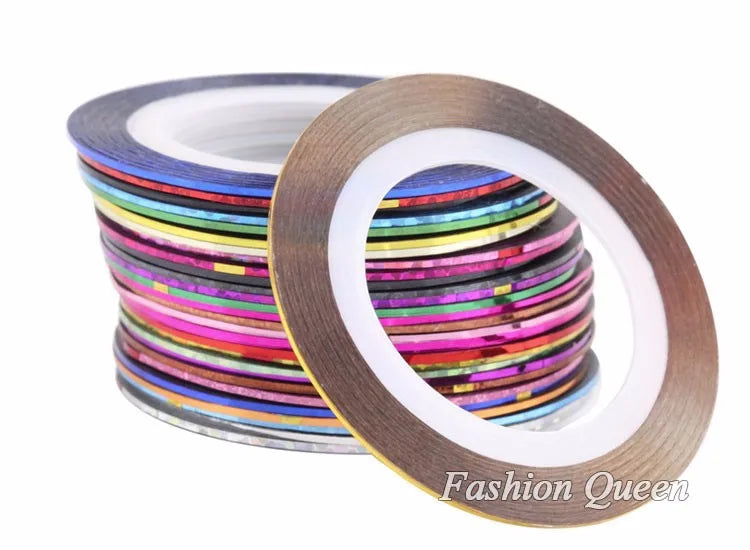 10pcs Nail Striping Tape Metallic Yarn | 3d Nail Art | DIY Nail Tips Sticker Decoration