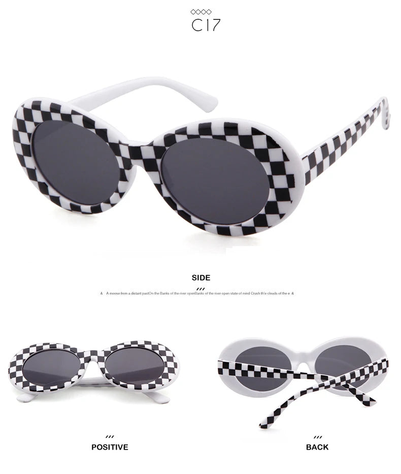 WHO CUTIE Vintage Small Oval Sunglasses