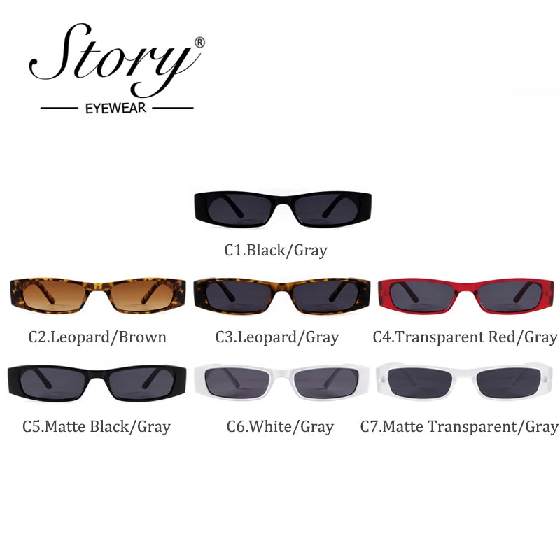 Narrow Rectangle Sunglasses