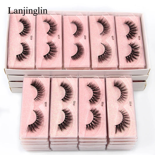 10/20/50/100 Pairs 3D Mink Lashes Natural Eyelashes