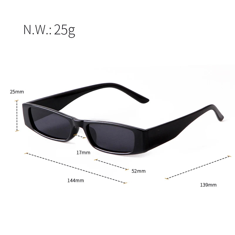 Narrow Rectangle Sunglasses