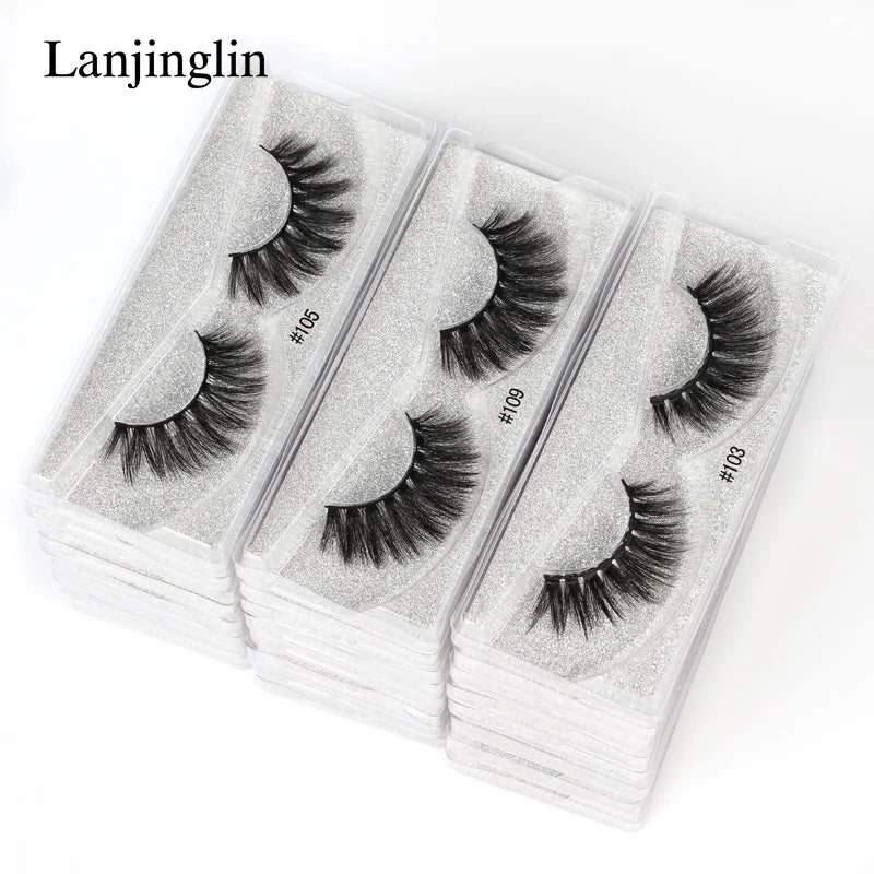 10/20/50/100 Pairs 3D Mink Lashes Natural Eyelashes