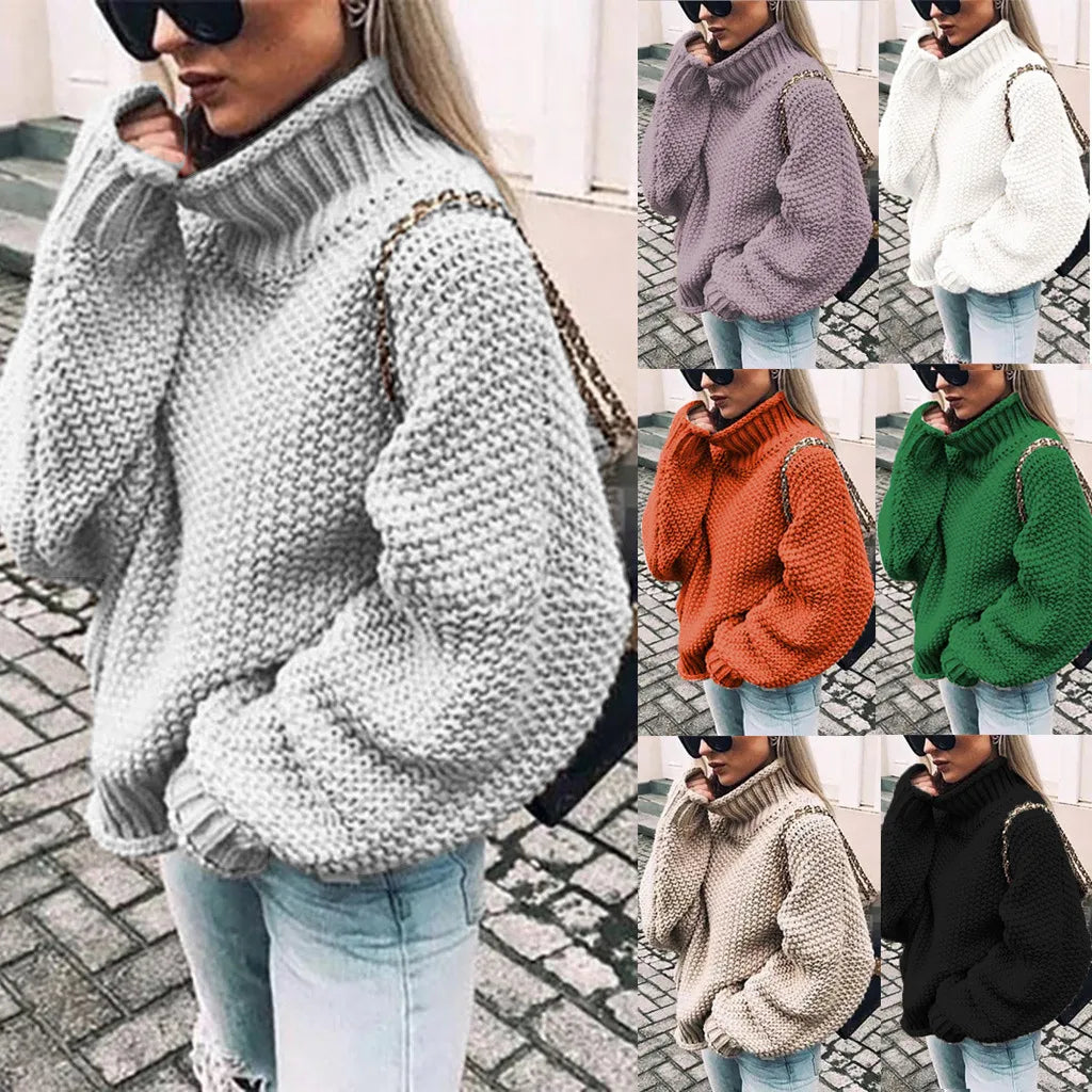 Long Sleeve Coarse Knit Sweater