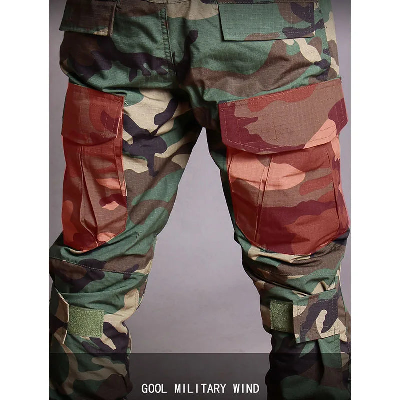 Men Camo Cargo Pants Set