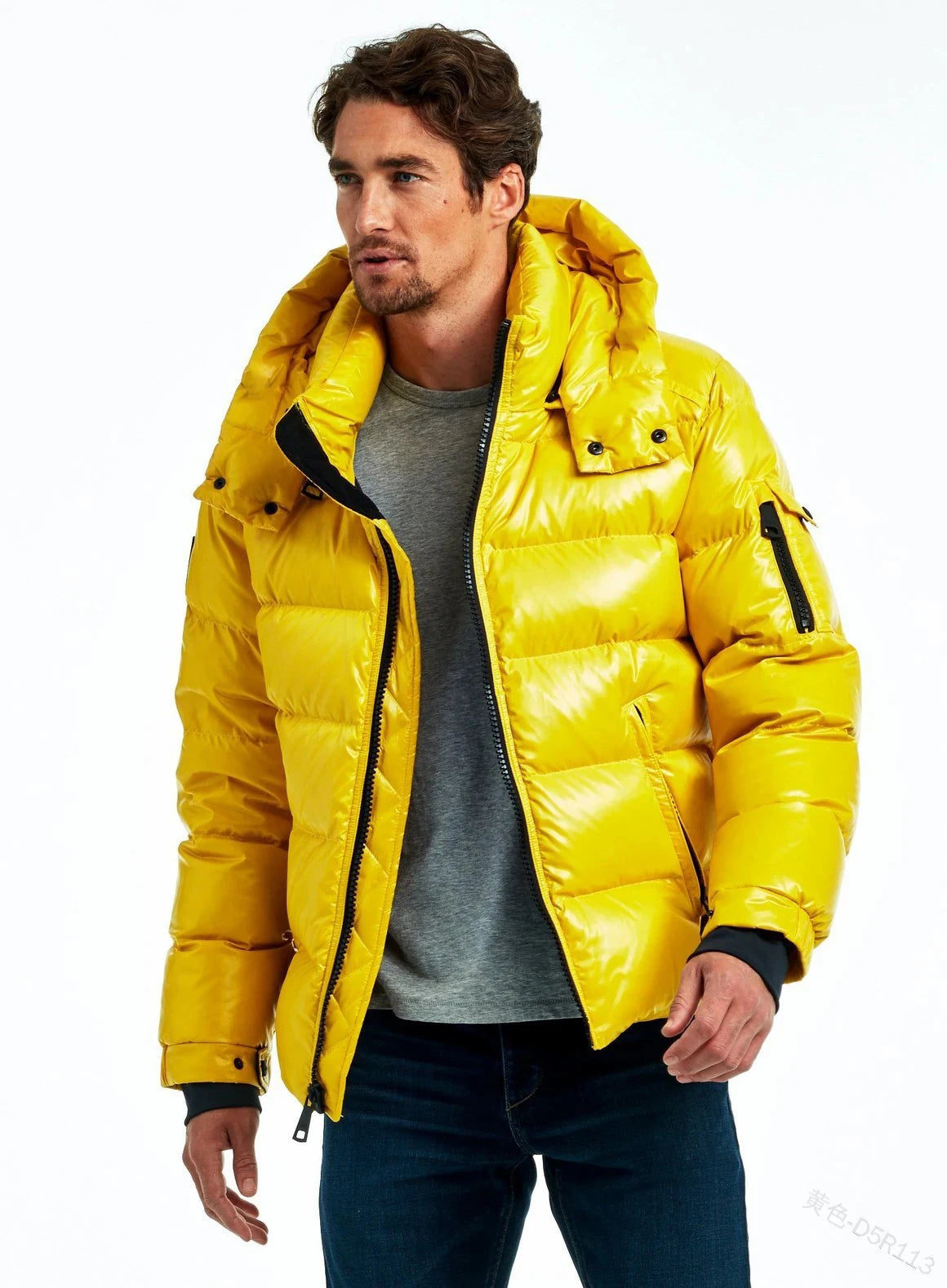 Echoine Winter Thickening Down Jacket Winter Men/Women puffer Jacket Fashion Bright Warm Thickened Hooded coats parka Clothing