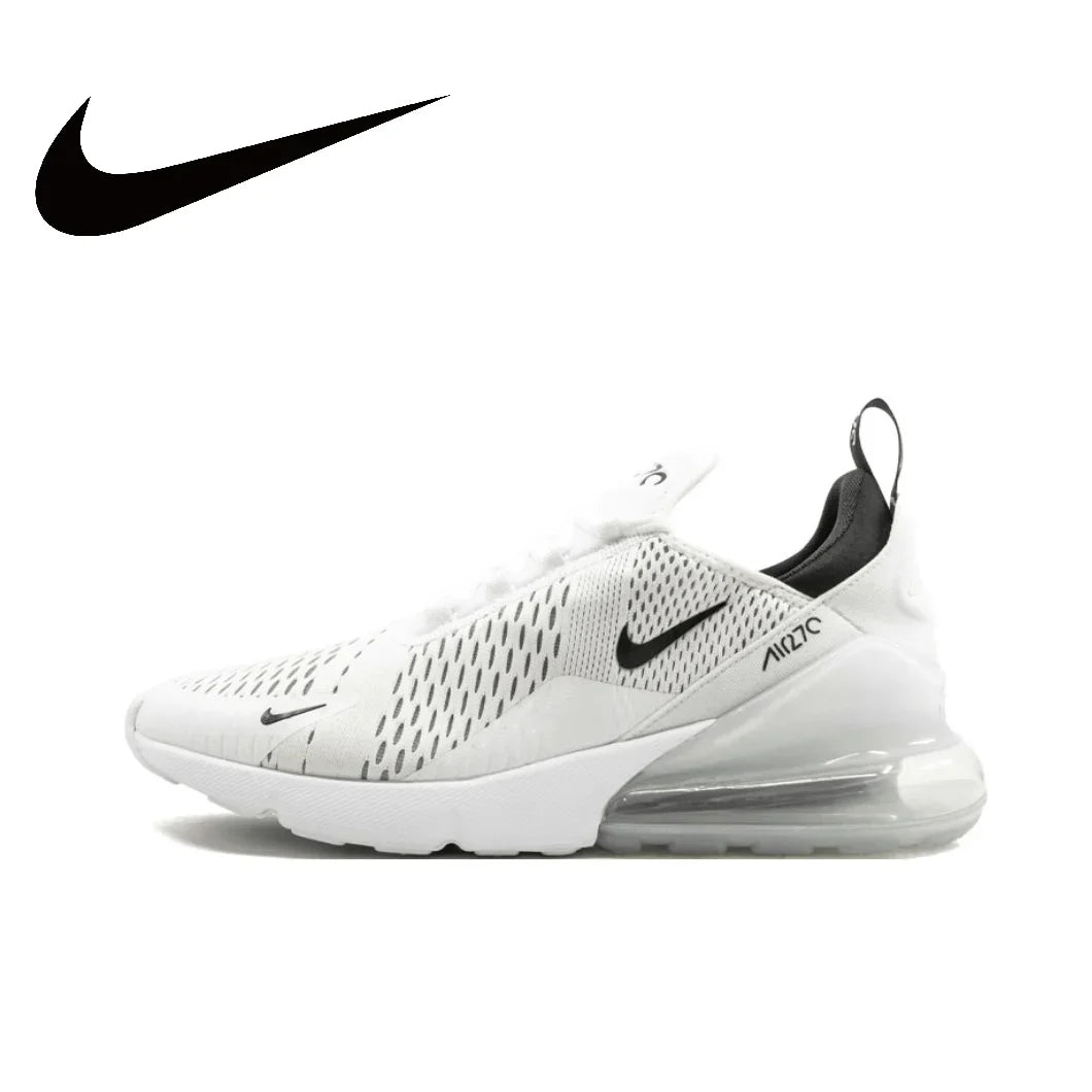 Nike White Air Max 270 Original Low Top Casual Running Shock Absorbing Anti slip Sneakers for Men and Women