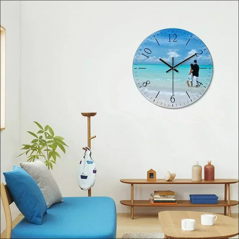 Personalized Wall Clock Quiet Quartz Home Clock Custom Photos