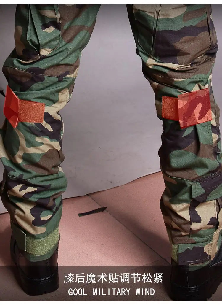 Men Camo Cargo Pants Set