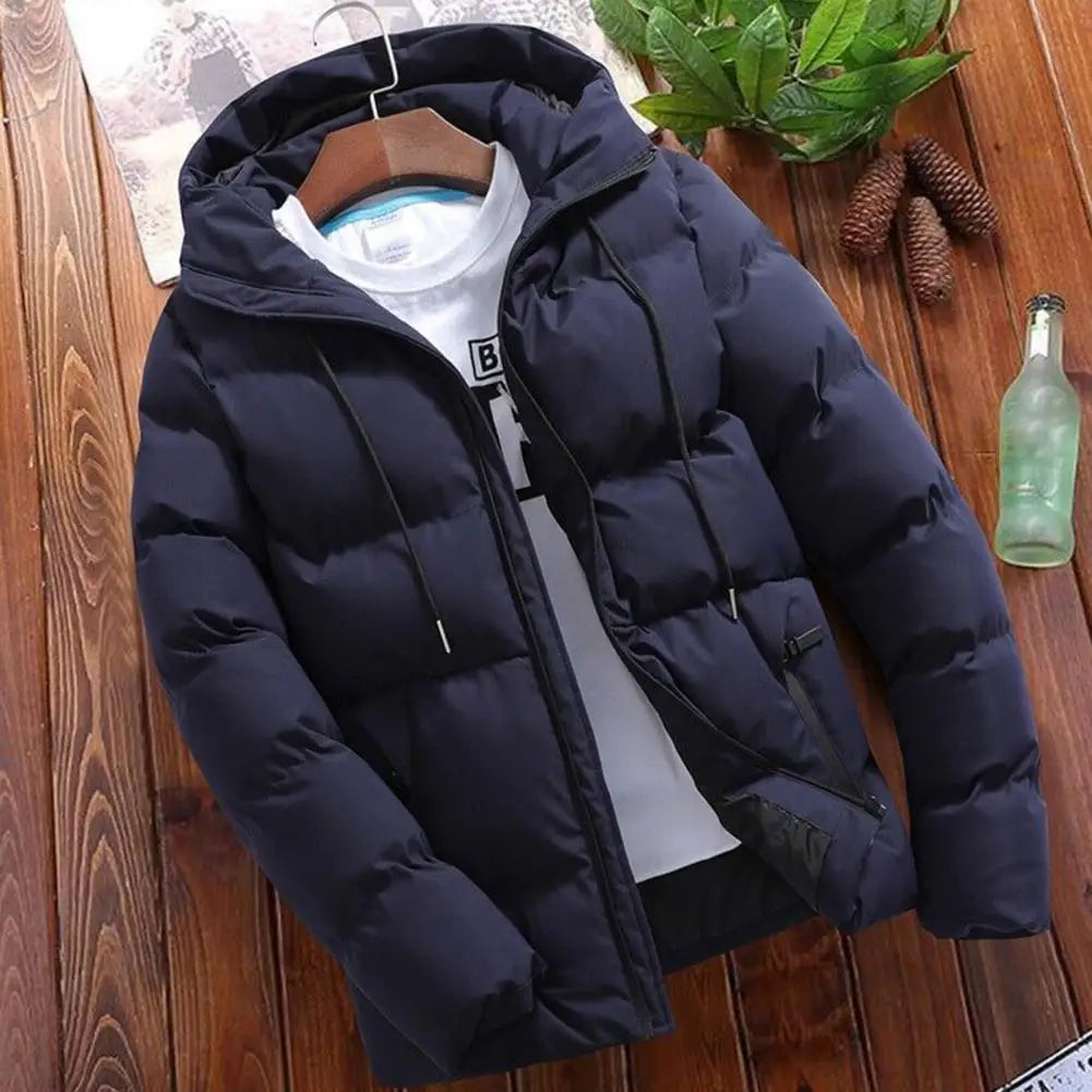 Stylish Men Outerwear All Match Keep Warm Male Windproof Zipper Outerwear