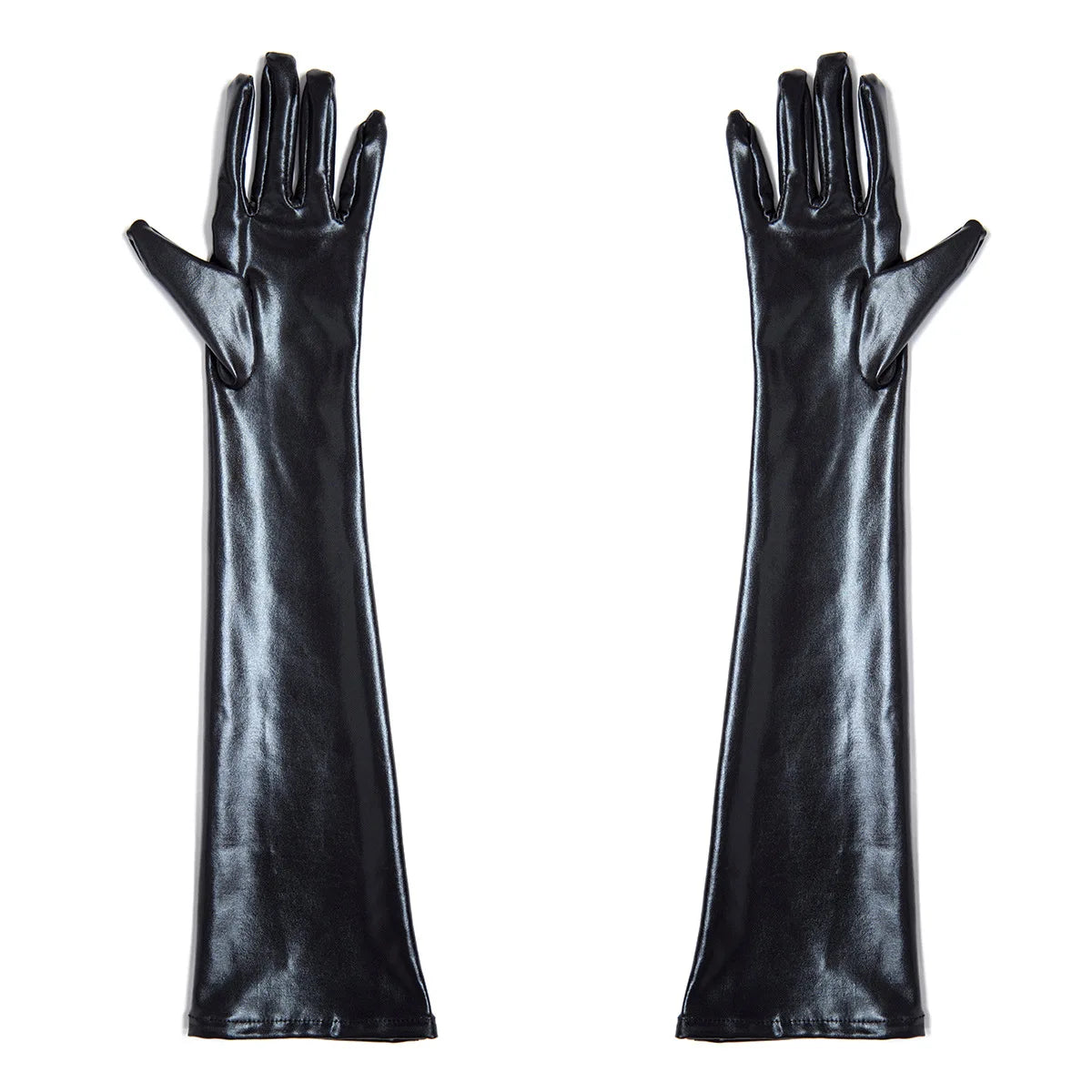 2 Colors New Faux Long Leather Gloves