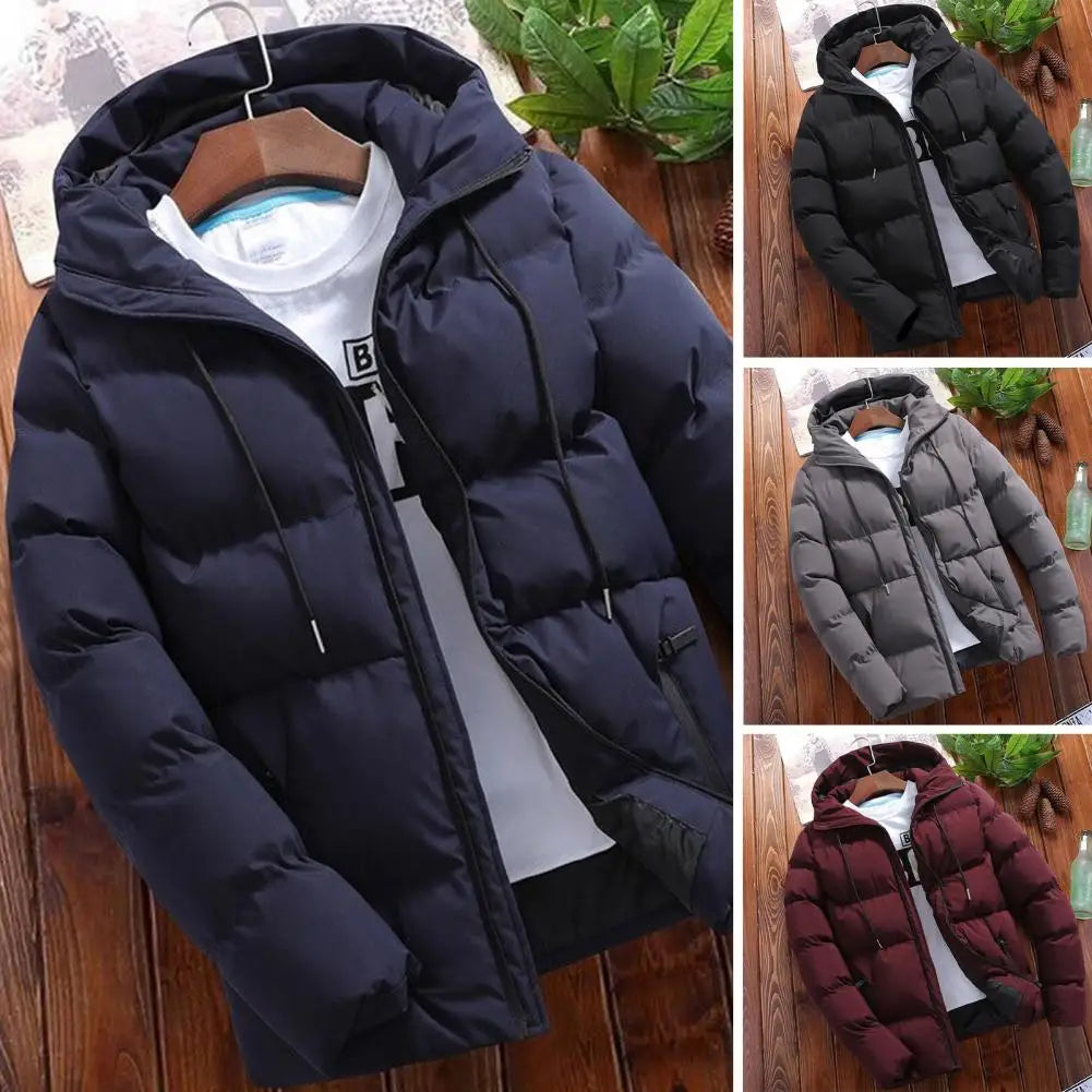 Stylish Men Outerwear All Match Keep Warm Male Windproof Zipper Outerwear