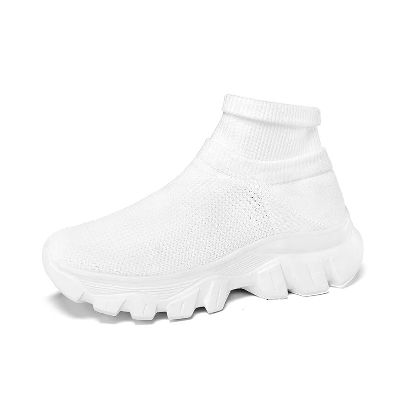 Ultralight Running Shoes 45 Size Mens Sock Trainers Fashion Breathable Sock Sneakers Woman High top Sport Sneaker Platform Shoes