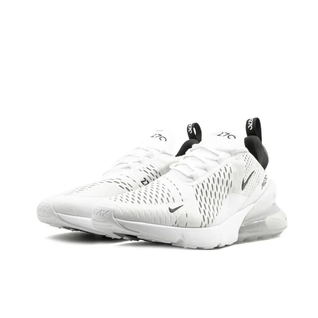 Nike White Air Max 270 Original Low Top Casual Running Shock Absorbing Anti slip Sneakers for Men and Women