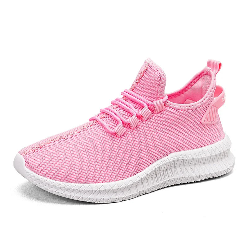 Hot Sale Pink Sneakers Women Large Size 35-48 Breathable Mesh Running Shoes Men Women's Sports Sneakers Lightweight Tennis Shoes