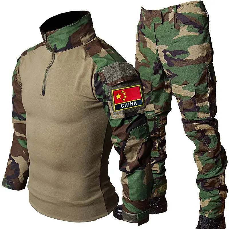 Men Camo Cargo Pants Set