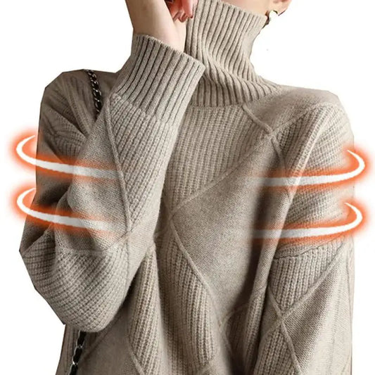 Turtleneck Sweater Long Sleeve High Neck Winter Sweater