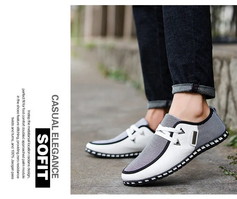 Hot Trendy Men Casual Shoes 2023 Slip-on Comfortable Flat Men's Shoes Concise Lazy Basic Driving Male Shoes New Erkek Ayakkabı