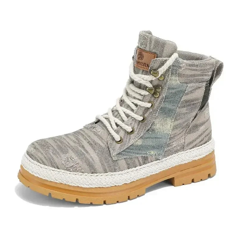 Men's Ankle Denim Canvas Boots