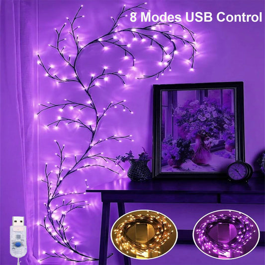 1PC 96 Led USB Tree Branch | 8 Modes Colorful String Lamp