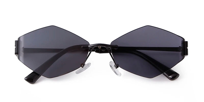 Hexagon Rimless Sunglasses