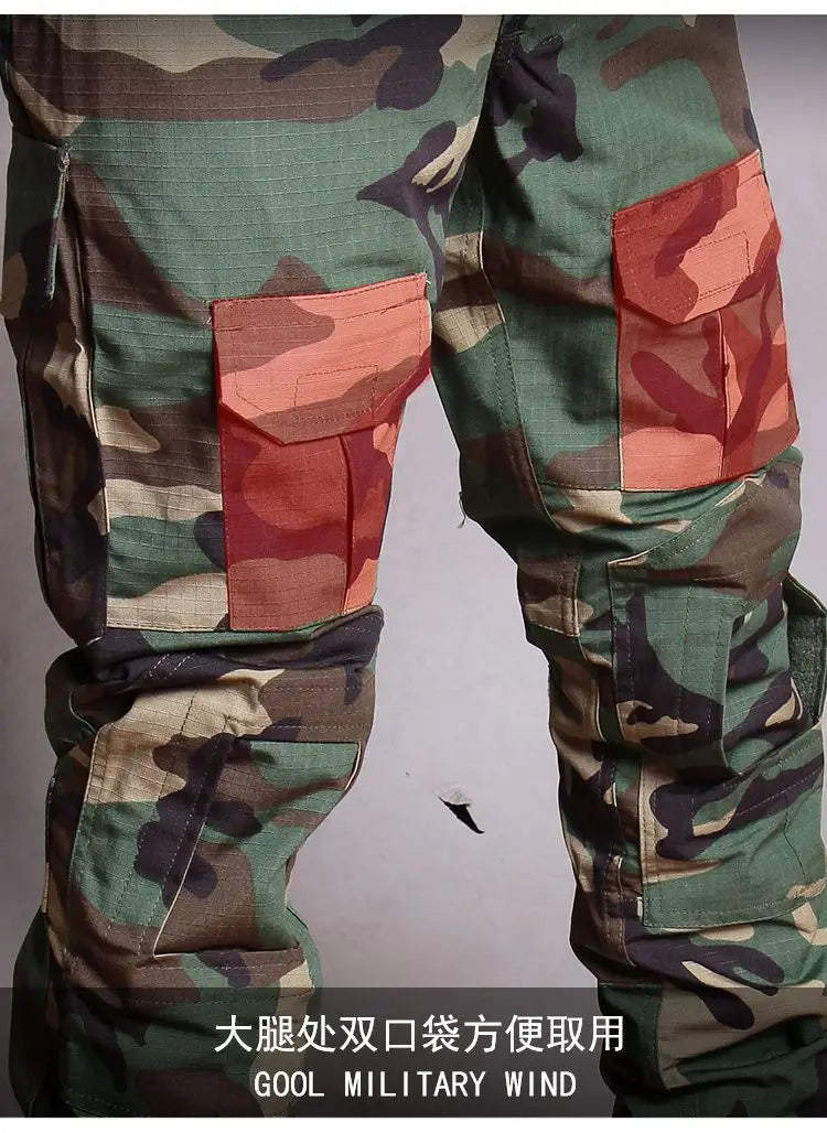 Men Camo Cargo Pants Set