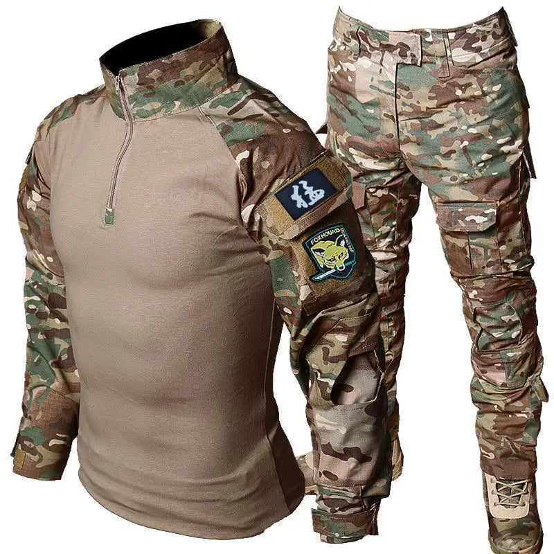 Men Camo Cargo Pants Set