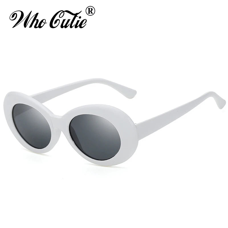 WHO CUTIE Vintage Small Oval Sunglasses