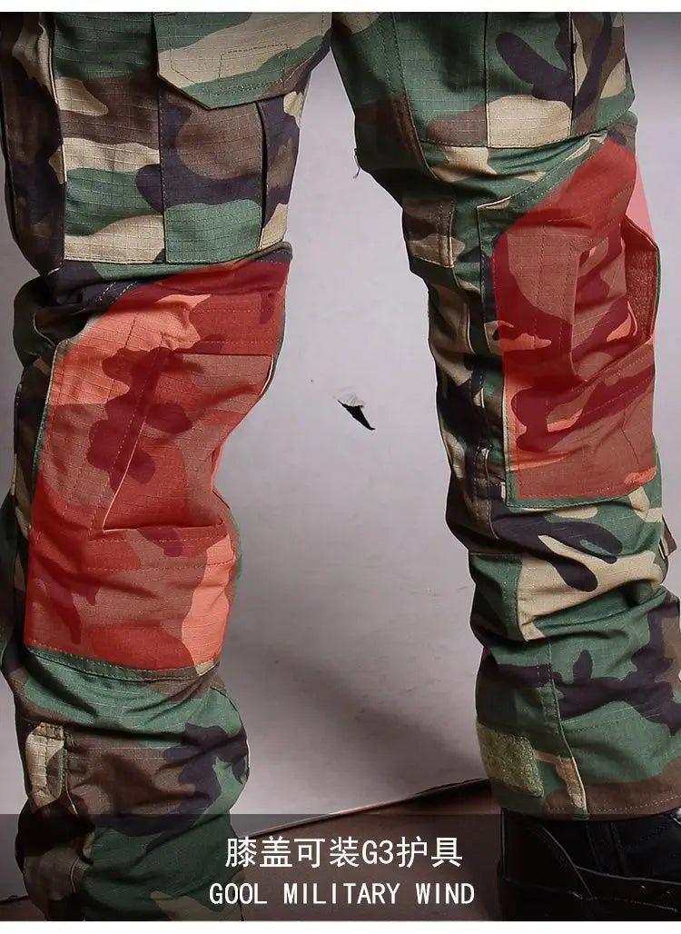 Men Camo Cargo Pants Set