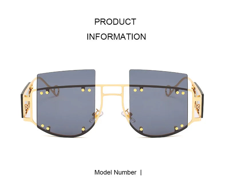 Hollow Out Oversized Women Square Sunglasses 2022 Brand Designer Men Sun Glasses Big Frame Oculos De Sol Feminino Sunglasses