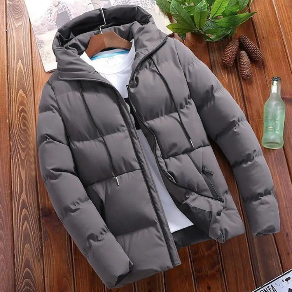 Stylish Men Outerwear All Match Keep Warm Male Windproof Zipper Outerwear