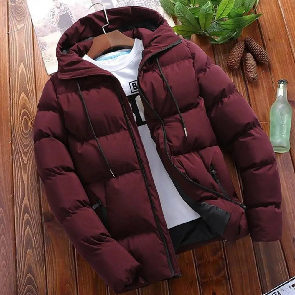 Stylish Men Outerwear All Match Keep Warm Male Windproof Zipper Outerwear