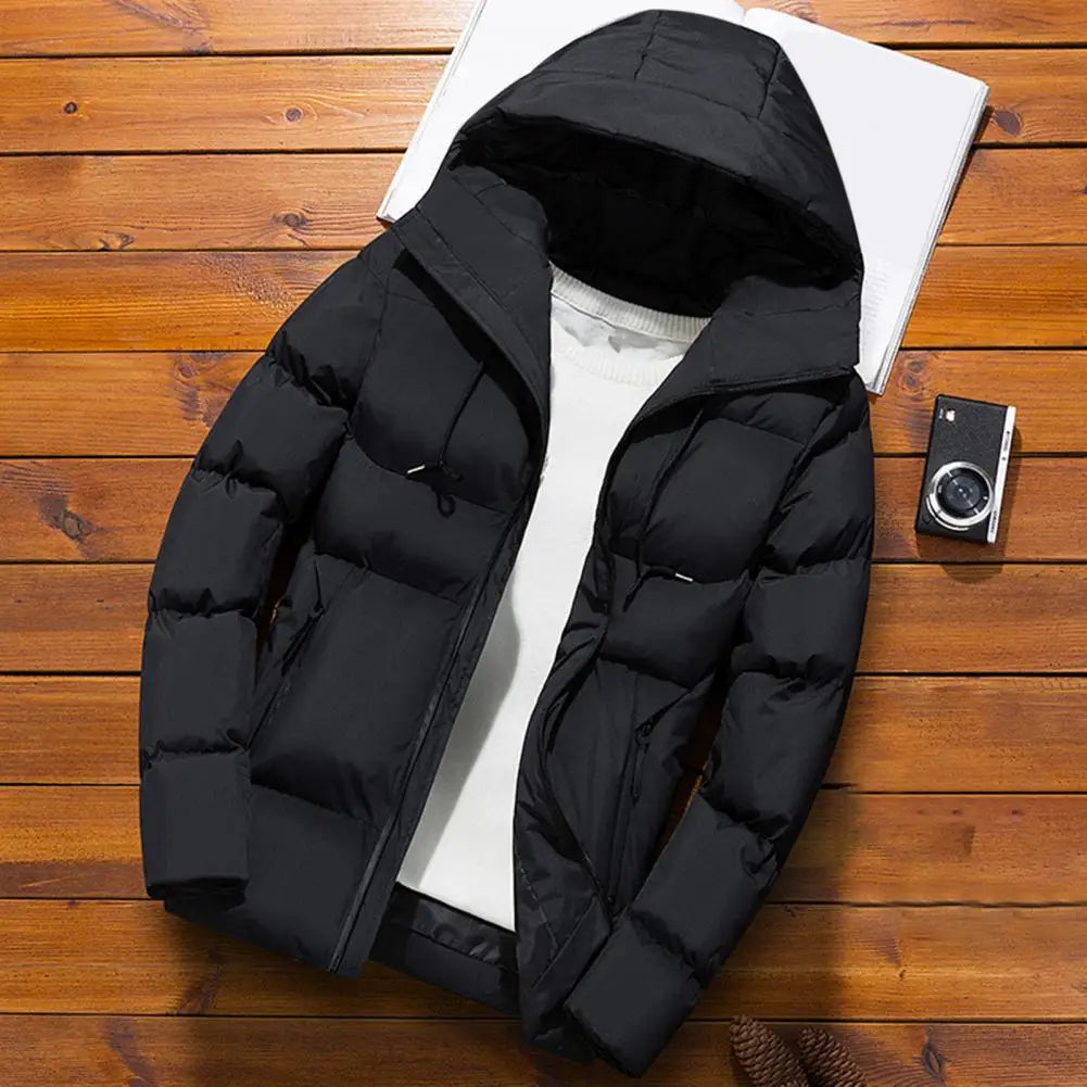 Stylish Men Outerwear All Match Keep Warm Male Windproof Zipper Outerwear